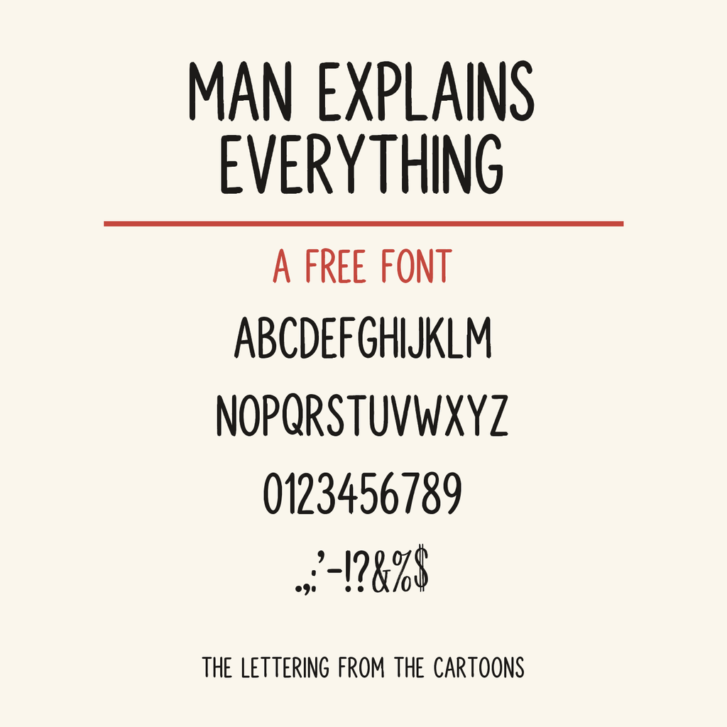 The Man Explains Everything Font (Free)