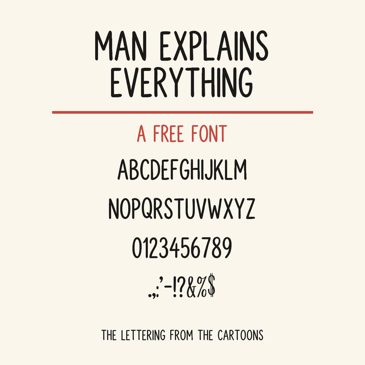 The Man Explains Everything Font (Free)